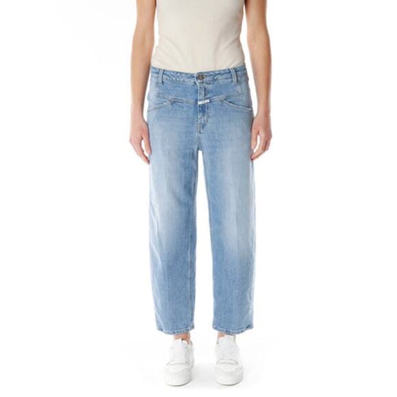 Closed Denim - Closed Stover-X High Rise Relaxed Fit Jeans Blue Stretched Denim Size 30 NWOT